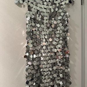 NEW!!  Beautiful Silver Disk Dress/Top